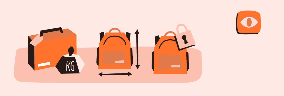 conseils de poids, dimensions et fermeture des bagages