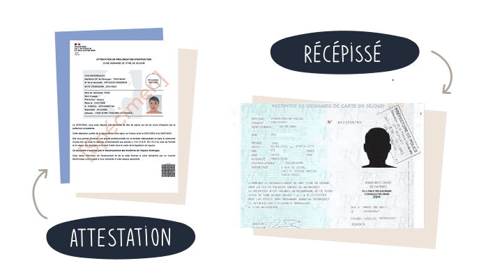 Récépissé et API de demande de renouvellement de titre