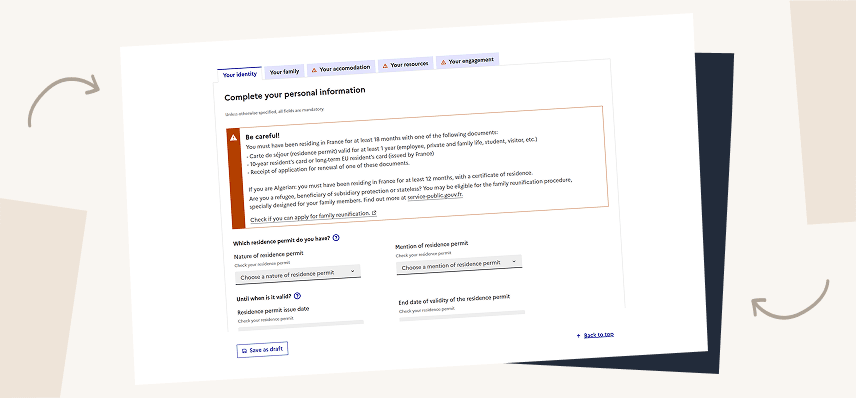 Family reunification online application