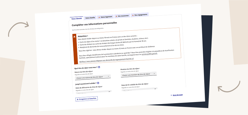 Dépôt de demande de regroupement familial