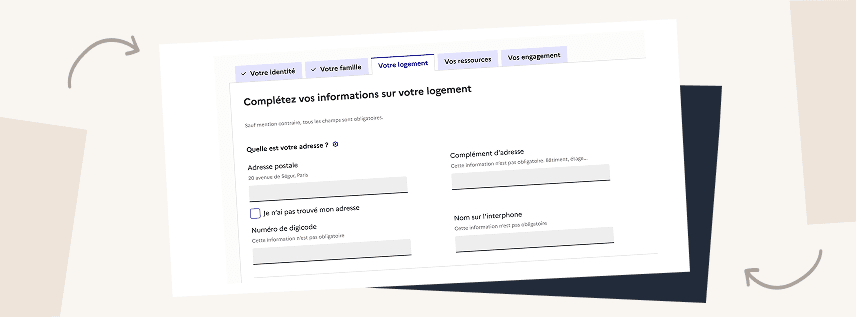 Champs à compléter pour le logement