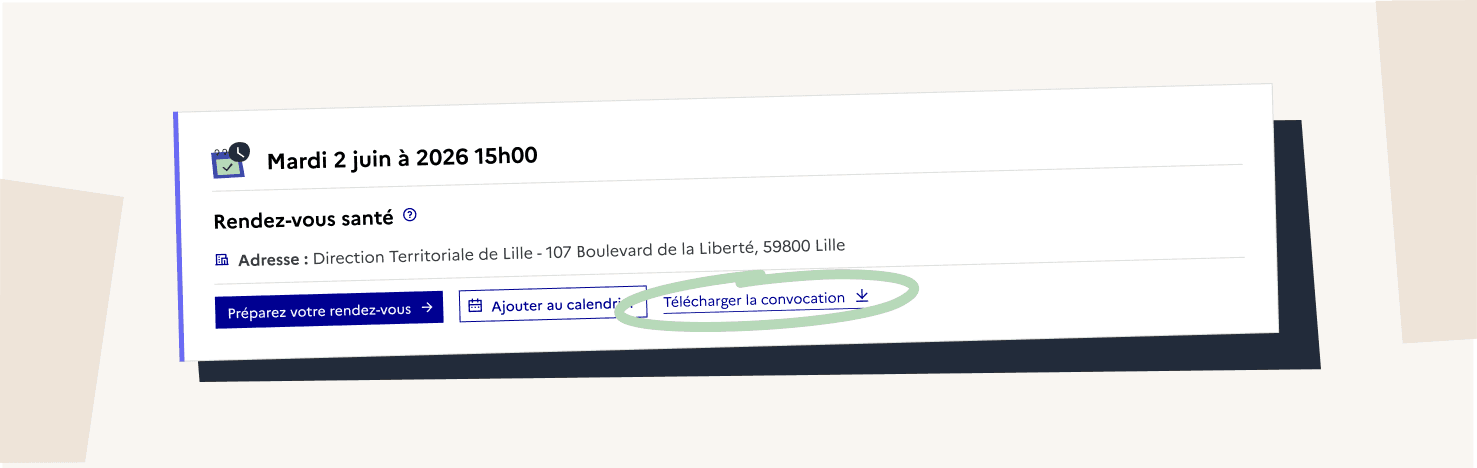 Téléchargement de la convocation